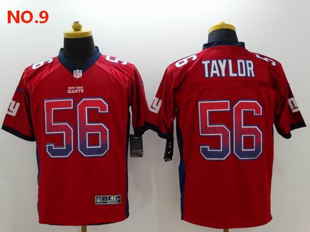  Men's New York Giants #56 Lawrence Taylor Jersey NO.9;